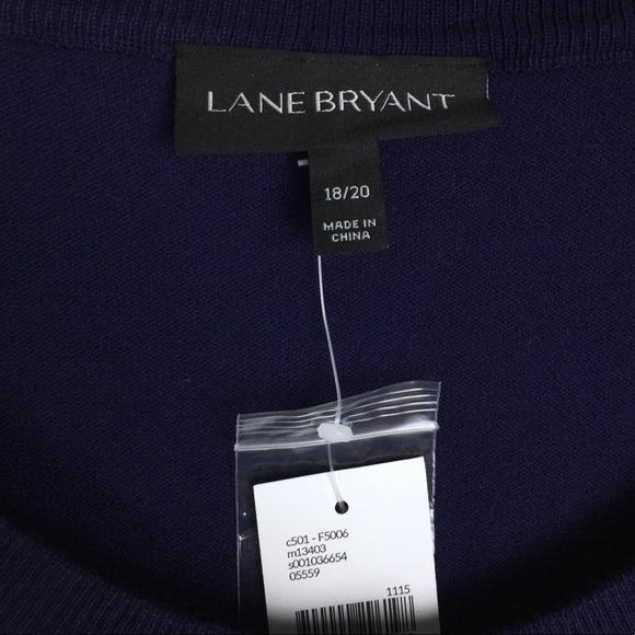 LANE BRYANT Cardigan Sweater Button Up Solid Purple Stretch Minimalist 18/20 NWT - Picture 5 of 10